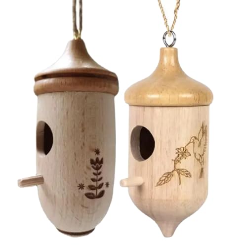 Kleagary Vogelhaus aus Holz, hängende Futterstation für den Außenbereich, Garten, Terrasse, Dekoration, Spatzennest Kleagary Vogelhaus aus Holz, hängende Futterstation für den Außenbereich, Garten, Terrasse, Dekoration, Spatzennest von Kleagary
