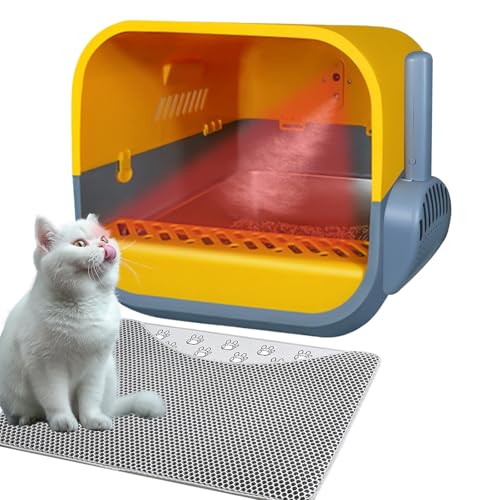 Automatische selbstreinigende Katzentoilette mit Infrarot-Sensor, halbgeschlossene ABS-Schale, Metallscheibe, Sterilisationssprühreinigung für Mehrkatzenhäuser Automatische selbstreinigende Katzentoilette mit Infrarot-Sensor, halbgeschlossene ABS-Schale, Metallscheibe, Sterilisationssprühreinigung für Mehrkatzenhäuser von Klein bottle