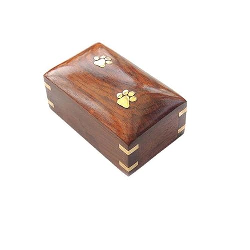 Klein bottle Holz-Asche-Box für Haustiere, Asche-Urne für Hunde und Katzen, Kiefer Sarg Gedenkschatulle, Fotobox für Feuerbestattung, Asche Erinnerung und Andenken. von Klein bottle