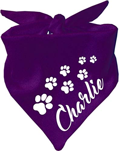 Hunde Dreiecks Halstuch (Fb: dunkellila) (Gr. 2 (68 cm)) Name des Hundes von Kleiner Fratz