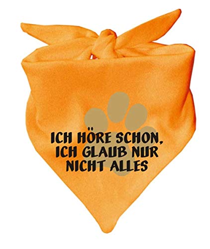 Hunde Dreiecks Halstuch (Fb: gelb) (Gr. 2 (68 cm)) Ich höre Schon ich glaube nur Nicht Alles von Kleiner Fratz