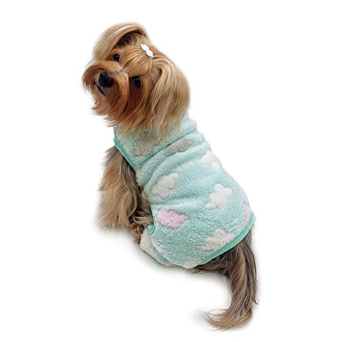 Klippo Ärmelloser Schlafanzug für Hunde/Welpen, ultraweich, Plüsch, Größe M von Klippo