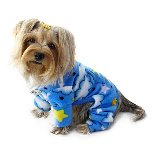 Klippo Pyjama für Hunde/Welpen, mit Rollkragen, aus Fleece, für kleine Rassen, Größe XL von Klippo