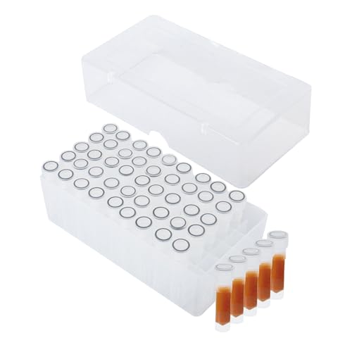 Klmnop Aquarium-Baby-Salzbehälter, Garnelen-Spender, Aufbewahrungsbehälter, 50-teiliges Auffangröhrchen-Set für Salzlake Garnelen-Bruterie (1,8 ml) von Klmnop
