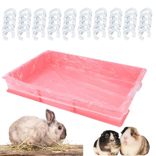 Klmnop Einweg-Einlagen für Kaninchenkäfig, transparent, Kunststoff, 89,9 x 58,9 cm, elastische Haustier-Toilettenfolie, Abdeckungen für Kaninchen, Hamster, Totoro, Igel, Kleintiere, 50 Stück Klmnop Einweg-Einlagen für Kaninchenkäfig, transparent, Kunststoff, 89,9 x 58,9 cm, elastische Haustier-Toilettenfolie, Abdeckungen für Kaninchen, Hamster, Totoro, Igel, Kleintiere, 50 Stück von Klmnop