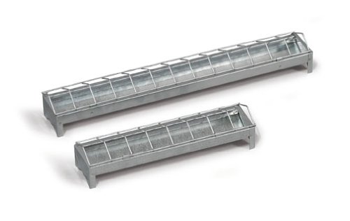 Vicien Futtertrog für Küken und Wachteln, Metall, 30 cm, mit Fressgitter von Vicien