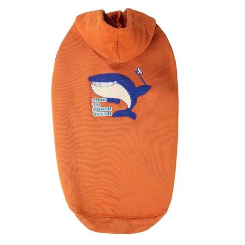 Hunde-Winter-Kapuzenmantel, Plüschweste, Hundejacke, Winter, Herbst, warme Kleidung (Orange-4XL) von KnewChord