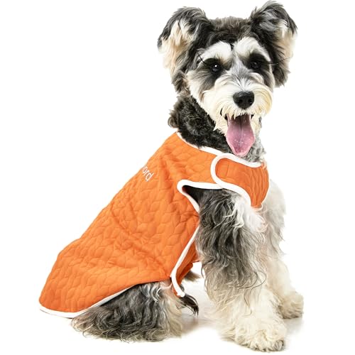KnewChord Hunde-Shirts, weich, warm, für Hunde und Katzen, mit Klettverschluss, einfach an- und auszuziehen, Orange, Größe L von KnewChord