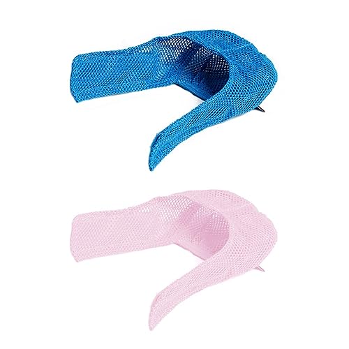 Knnuey Maulkörbe für Katzen, Anti-Biss-Maulkörbe, atmungsaktives Netzgewebe, Reisewerkzeug, Nylon, Blau und Rosa, 2 Stück von Knnuey