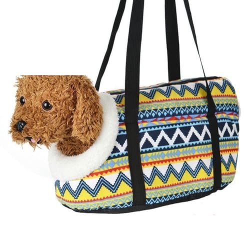 Knnuey Tasche für Kleine Haustiere, Hundetransporttasche, Hunderrucksack, Welpen-Katzen-Schultertaschen, Outdoor-Reisetaschen für Haustiere, Einfach zu Verwenden, Langlebig, Feine Verarbeitung A von Knnuey