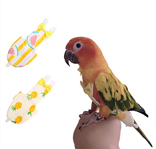 Waschbare Windelwindeln für Tauben, Sittiche, Nymphensittiche, Aras, Wellensittiche, Kanarienvögel, Fluganzug, 2 Stück, Größe S Waschbare Windelwindeln für Tauben, Sittiche, Nymphensittiche, Aras, Wellensittiche, Kanarienvögel, Fluganzug, 2 Stück, Größe S von KnoRRs