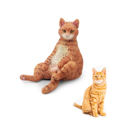 KnocKconK Haustier-Gedenkgeschenk für den Verlust der Katze, siamesische Katze, orangefarbene Katze, Simulationsmodell (orangefarbene Katze) von KnocKconK