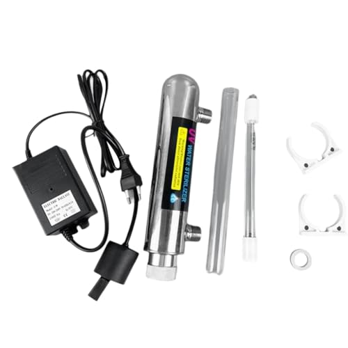 Knoruley 12W-Edelstahl-UV-Wassersterilisator, UV-Röhrenlampe Zur Direkten Trinkwasserdesinfektion, Filter für Aquarium, Aquarien-Wasserreiniger mit EU-Stecker Knoruley 12W-Edelstahl-UV-Wassersterilisator, UV-Röhrenlampe Zur Direkten Trinkwasserdesinfektion, Filter für Aquarium, Aquarien-Wasserreiniger mit EU-Stecker von Knoruley