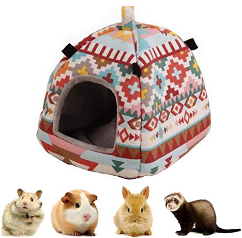 Haustier Hamster Haus, Kleintier Nest, Tierbett für Hamster, Winter warmes Hamsterbett, Meerschweinchen Bett Spielzeug, Kleintiere Schlafbett für Hamster Meerschweinchen Chinchilla Eichhörnchen Igel von Knowing