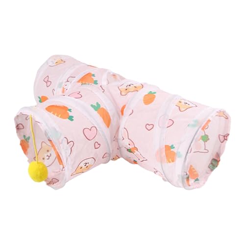 Bunny Tunnel für Kaninchen Innenräume, Tiertunnel | Haustier Spielen Schlafpfeife - Faltbare Spielzeughasen -Tunnel Interactive Rohr für Kaninchen Frettchen Hamster Chinchilla Hedgehog verstecken und von Knowlife