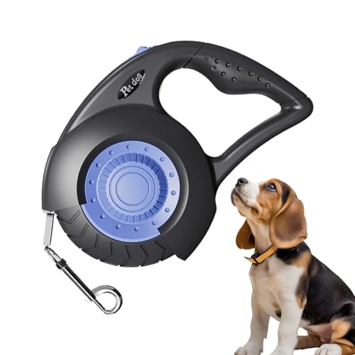 Einziehbare Hundeleine,5 Meter Welpe Spaziergang Band - Tragbares Hundeführseil mit Bremse für große und mittlere Hunderassen - Geeignet Für Große Und Mittelgroße Hunde Im Freien Camping Garten von Knowlife