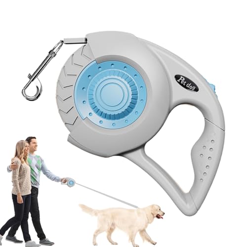 Einziehbare Hundeleine | 5 M Haustier Führungsband - Tragbare Leine Mit Bremse Für Große Und Mittlere Hunderassen,Geeignet Für Große Und Mittelgroße Hunde Im Freien Camping Garten von Knowlife