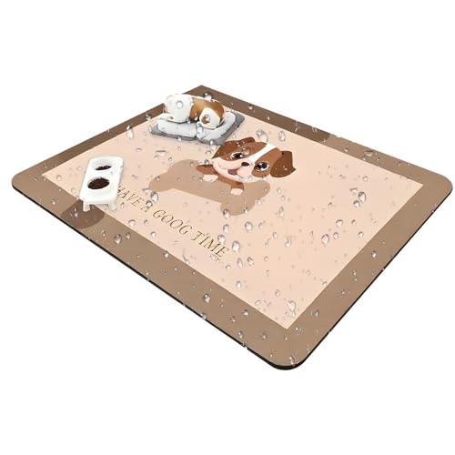 Hundebodenmatte | wasserdichte Teppiche & Unterlagen für Haustiere | rutschfeste Saugfähige Unterlage Für Stubenreinheitstraining Urin Schutz Näpfe von Knowlife