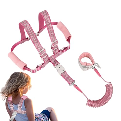 Kinder Geschirr Mit Leine | Baby Sicherheitsleine | Verstellbar Reflektierend Anti Verlust Handgelenk Verbindung Für Reisen Kinder Mädchen Outdoor Spazierengehen von Knowlife