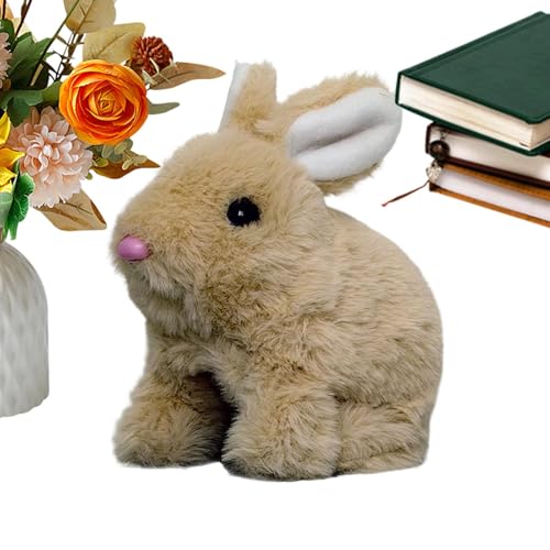 Knowlife Interaktiver ngefüllter Tier, realistischer interaktiver,Stoffed Bunny Interactive Plush Toy - Elektronisches Haustierspielzeug realistisch von Knowlife