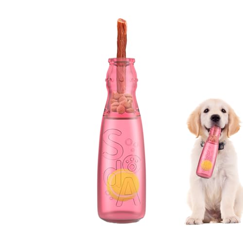 Knowlife Wasserflasche Hundespielzeug | Niedliches Quietschendes Unzerstörbares Flaschen Hunde Kauspielzeug | Zahnreinigendes Interaktives Welpen Kauspielzeug Zur Unterhaltung,Gegen Langeweile Als von Knowlife