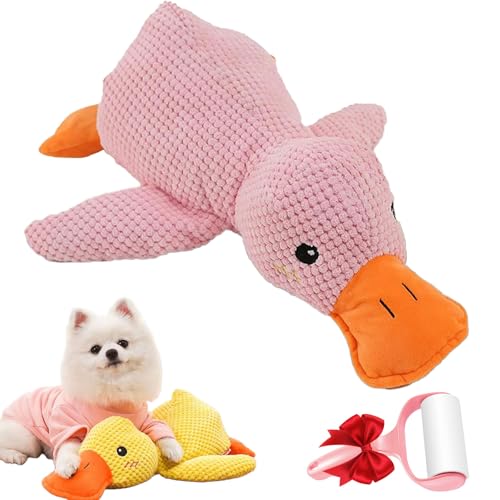 Biovet Md Quacko Calming Duck Toy, Biovetmd Calming Duck, Cute No Stuffing Quacking Ducks for Indoor, Dog Toy Of Chew-Resistant & Machine-Washable, Anxiety Relief Plush with Soothing Sound (Rosa, S) von Knubbuf