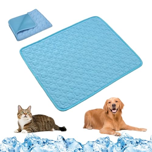 Knubbuf Cooling Mat Dog, Self-Cooling Dog Mat, Coolingmat - Dogs Cooling Mat, Summer Cooling Blanket, Cold Pad for Dogs and Cats, Washable (Blue, XXL (150 * 100cm)) von Knubbuf