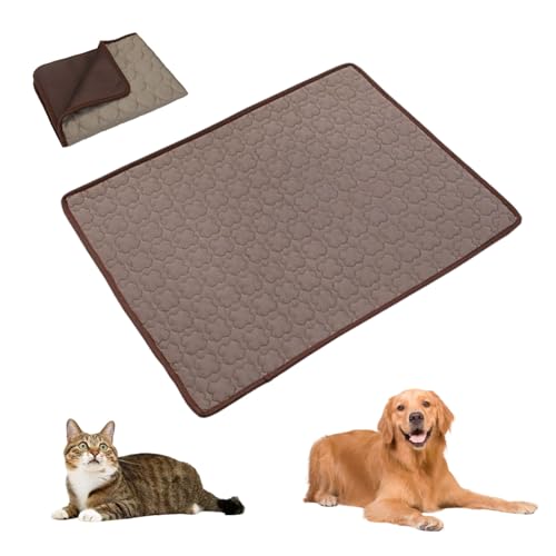 Knubbuf Cooling Mat Dog, Self-Cooling Dog Mat, Coolingmat - Dogs Cooling Mat, Summer Cooling Blanket, Cold Pad for Dogs and Cats, Washable (Brown, XXL (150 * 100cm)) von Knubbuf