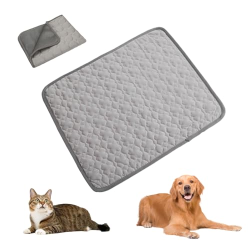 Knubbuf Cooling Mat Dog, Self-Cooling Dog Mat, Coolingmat - Dogs Cooling Mat, Summer Cooling Blanket, Cold Pad for Dogs and Cats, Washable (Gray, XXL (150 * 100cm)) von Knubbuf