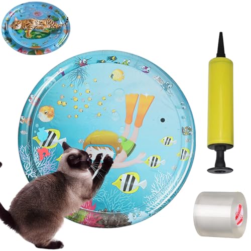 Wassermatte Katzen Kratzfest, Aquanap füR Katzen, Katzenspielzeug Wassermatte Kratzfest, Katzenwassermatte, KüHlen Komfort füR Haustiere, Leicht Aufzublasen und Mit Wasser Zu BefüLlen (C, Regulär) Wassermatte Katzen Kratzfest, Aquanap füR Katzen, Katzenspielzeug Wassermatte Kratzfest, Katzenwassermatte, KüHlen Komfort füR Haustiere, Leicht Aufzublasen und Mit Wasser Zu BefüLlen (C, Regulär) von Knubbuf
