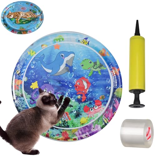 Wassermatte Katzen Kratzfest, Aquanap füR Katzen, Katzenspielzeug Wassermatte Kratzfest, Katzenwassermatte, KüHlen Komfort füR Haustiere, Leicht Aufzublasen und Mit Wasser Zu BefüLlen (D, Regulär) Wassermatte Katzen Kratzfest, Aquanap füR Katzen, Katzenspielzeug Wassermatte Kratzfest, Katzenwassermatte, KüHlen Komfort füR Haustiere, Leicht Aufzublasen und Mit Wasser Zu BefüLlen (D, Regulär) von Knubbuf