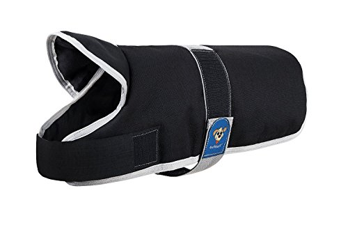 Knuffelwuff 13929-023 Hundemantel Funktionstextil reflektierend mit Kragen, schwarz von Knuffelwuff