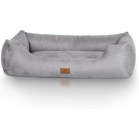 Knuffelwuff Hundebett Dreamline aus Velours grau XXL Knuffelwuff Hundebett Dreamline aus Velours grau XXL von Knuffelwuff