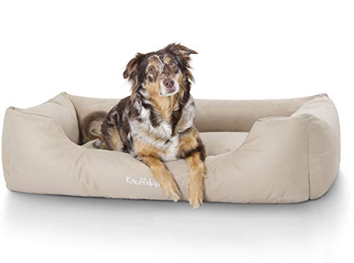 Knuffelwuff Hundebett Finlay aus Nylongewebe M-L 85 x 63cm Beige von Knuffelwuff
