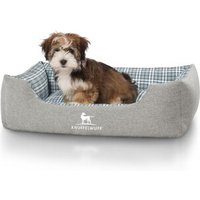 Knuffelwuff Hundebett Lennard aus Velours mit Karomuster grau/ grün M-L Knuffelwuff Hundebett Lennard aus Velours mit Karomuster grau/ grün M-L von Knuffelwuff