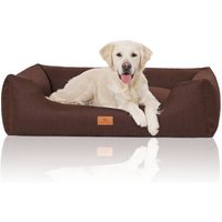 Knuffelwuff Hundebett Lotte aus Velours mit feinem Handwebcharakter braun XL Knuffelwuff Hundebett Lotte aus Velours mit feinem Handwebcharakter braun XL von Knuffelwuff