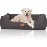 Knuffelwuff Hundebett Lotte aus Velours mit feinem Handwebcharakter grau XL Knuffelwuff Hundebett Lotte aus Velours mit feinem Handwebcharakter grau XL von Knuffelwuff