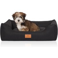 Knuffelwuff Hundebett Lotte aus Velours mit feinem Handwebcharakter von Knuffelwuff