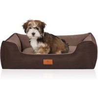 Knuffelwuff Hundebett Luke aus Velours mit feinem Handwebcharakter braun M-L Knuffelwuff Hundebett Luke aus Velours mit feinem Handwebcharakter braun M-L von Knuffelwuff