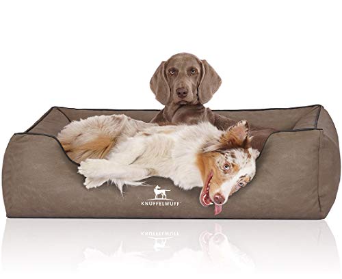 Knuffelwuff Hundebett Scottsdale aus Kunstleder XL 105 x 75cm Stone Knuffelwuff Hundebett Scottsdale aus Kunstleder XL 105 x 75cm Stone von Knuffelwuff