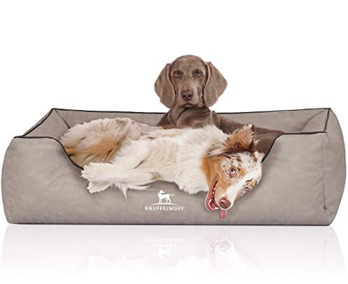 Knuffelwuff Hundebett Scottsdale aus Kunstleder XXL 120 x 85cm Hellgrau Knuffelwuff Hundebett Scottsdale aus Kunstleder XXL 120 x 85cm Hellgrau von Knuffelwuff