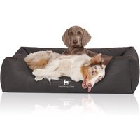 Knuffelwuff Hundebett Scottsdale aus Kunstleder schwarz XL von Knuffelwuff