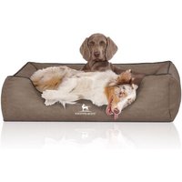 Knuffelwuff Hundebett Scottsdale aus Kunstleder stone clay XL von Knuffelwuff