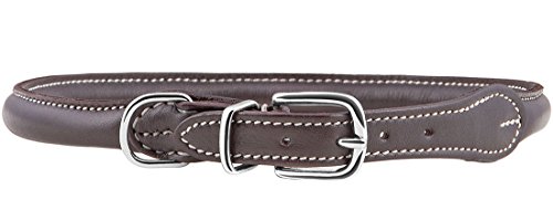 Knuffelwuff Hundehalsband Halsband Hund Leder Rundhalsband Hoopa 51-56cm Braun von Knuffelwuff