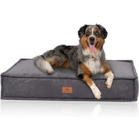 Knuffelwuff Hundekissen Lesedi aus Cord mit Handwebcharakter grau XXL von Knuffelwuff