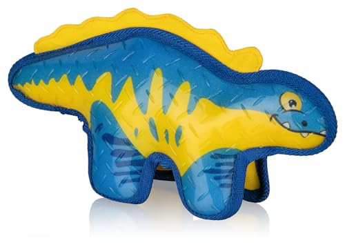 Knuffelwuff Hundespielzeug Dinosaurier Brachiosaurus aus Gummi und Gewebe - Wurf- und Apportierspaß für Land und Wasser mit integriertem Quietscher - BPA-frei von Knuffelwuff