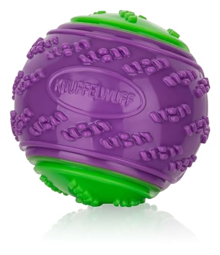 Knuffelwuff Hundespielzeug Quietschball aus Gummi 6cm - Schwimmfähiger Hunde-Apportierball für kleine und große Hunde, zahnfreundliches Material - Ideal für aktive Spiele und Training im Freien von Knuffelwuff