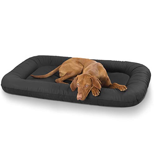 Knuffelwuff Kunstleder Hundebett Jerry XXL 120 x 85 Schwarz - Hundematte mit abnehmbarer Bezug - waschbar - Rutschfester Unterseite - für große, mittelgroße und kleine Hunde Knuffelwuff Kunstleder Hundebett Jerry XXL 120 x 85 Schwarz - Hundematte mit abnehmbarer Bezug - waschbar - Rutschfester Unterseite - für große, mittelgroße und kleine Hunde von Knuffelwuff