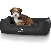 Knuffelwuff Kunstleder Hundebett Sidney schwarz M-L von Knuffelwuff