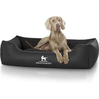 Knuffelwuff Kunstleder Hundebett Sidney schwarz XL von Knuffelwuff